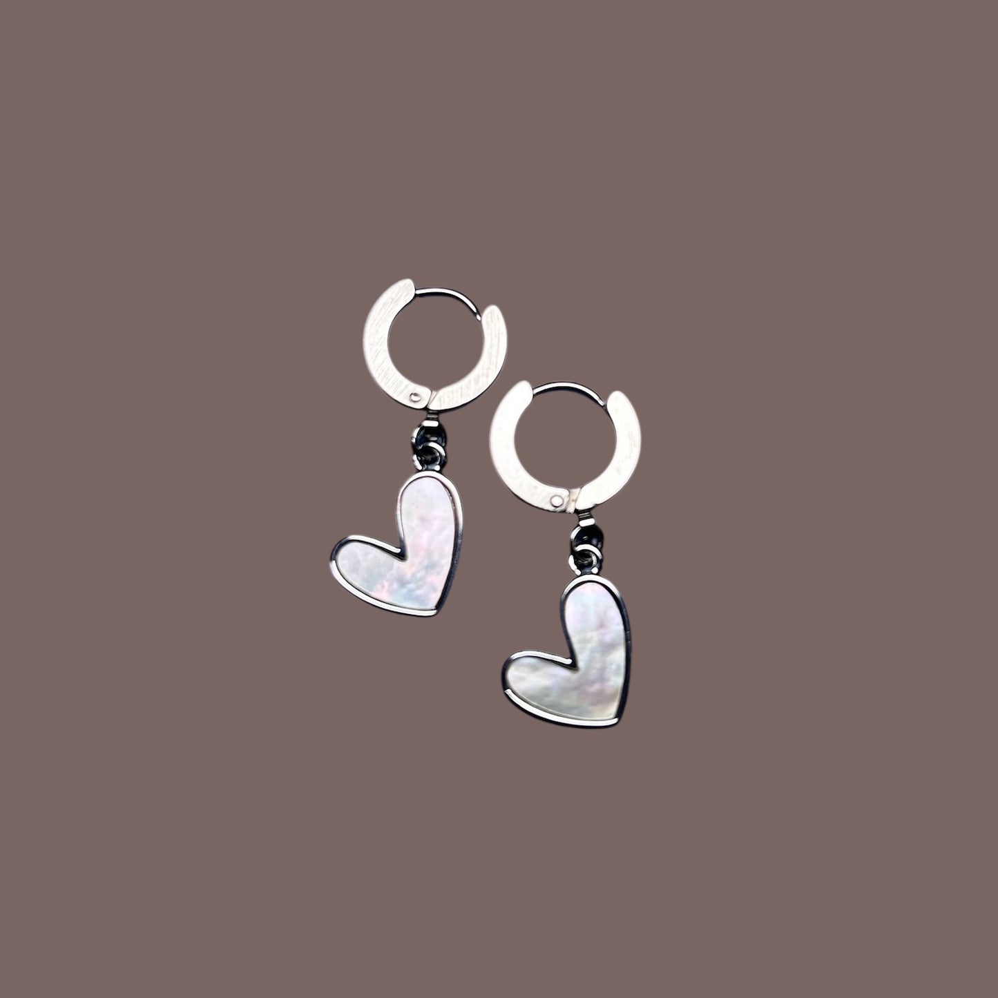 Silver Heart Huggies