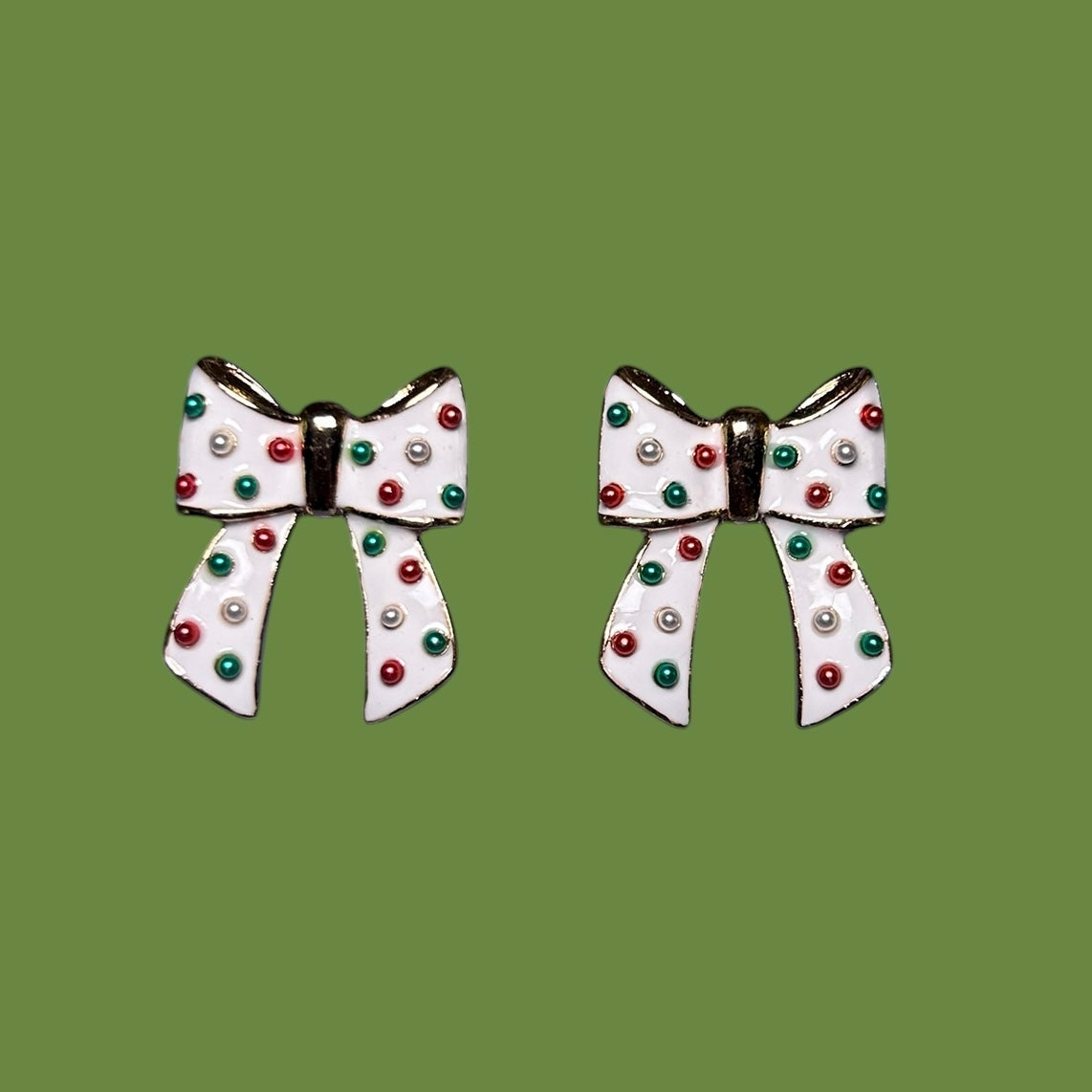 Christmas Bow Studs