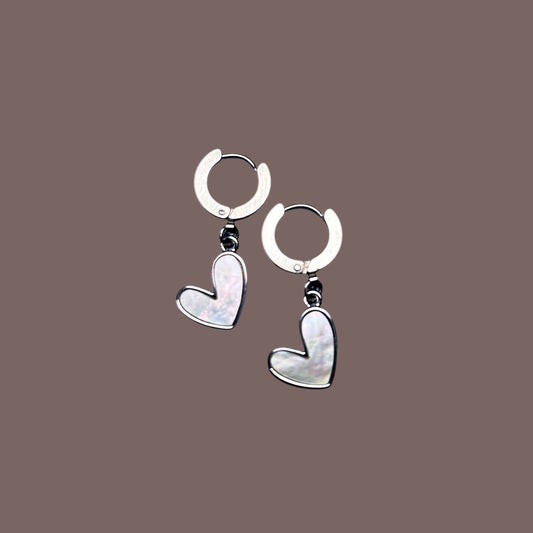 Silver Heart Huggies