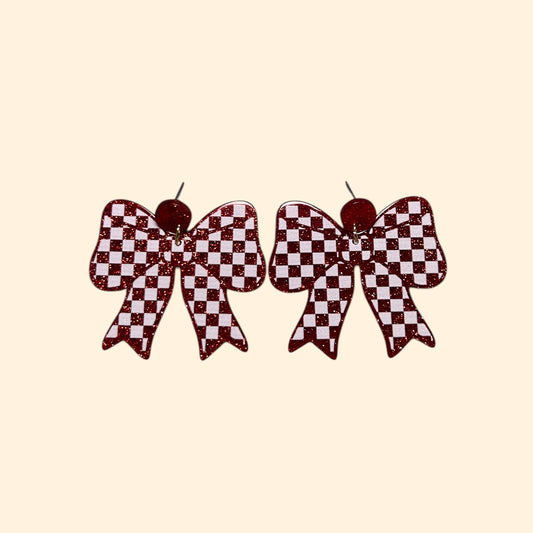 Red Checkered Bows