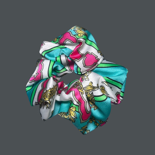 Silk Pattern Scrunchie